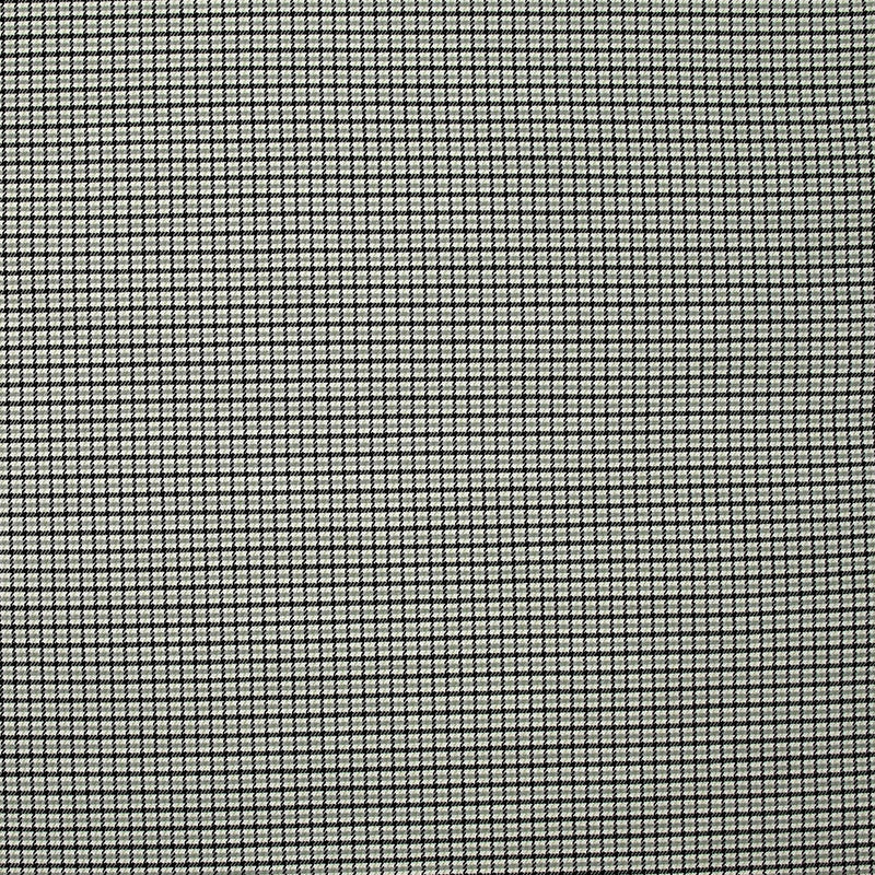 Bengaline polyviscose mini carreaux vert-de-gris et noir fond blanc