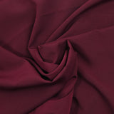 Wine-colored polyester crepe de chine