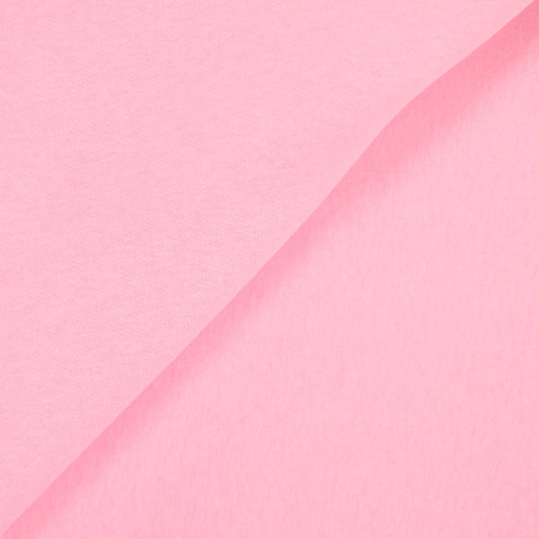 Tissu sweat minkee épais rose clair