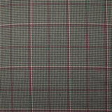 Polyviscose prince-de-galles ligne rose fond noir et blanc