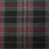 Laine mélangée tartan rouge, gris et noir
