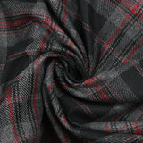 Laine mélangée tartan rouge, gris et noir