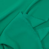 Crepé de China de poliéster verde césped