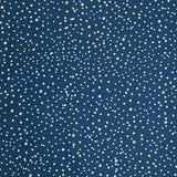 Popeline de coton imprimée confettis fond bleu