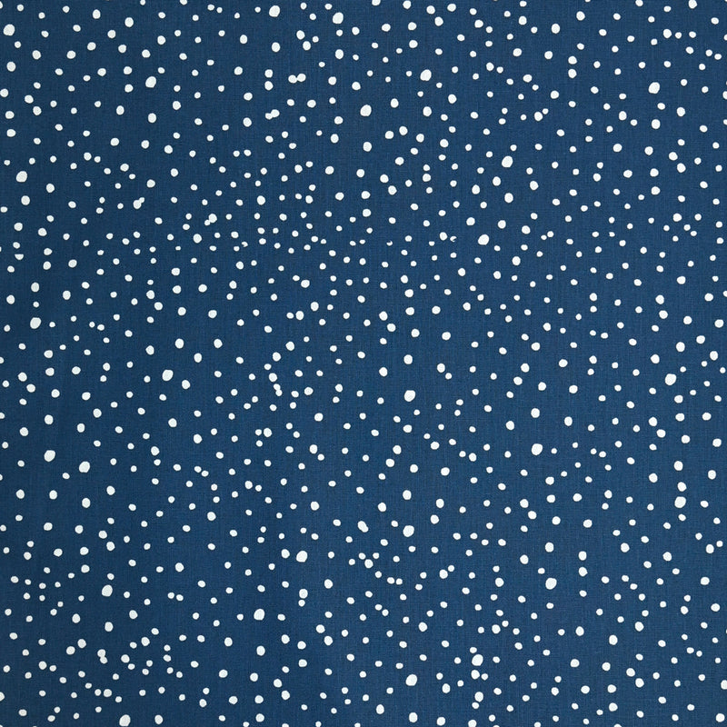 Popeline de coton imprimée confettis fond bleu