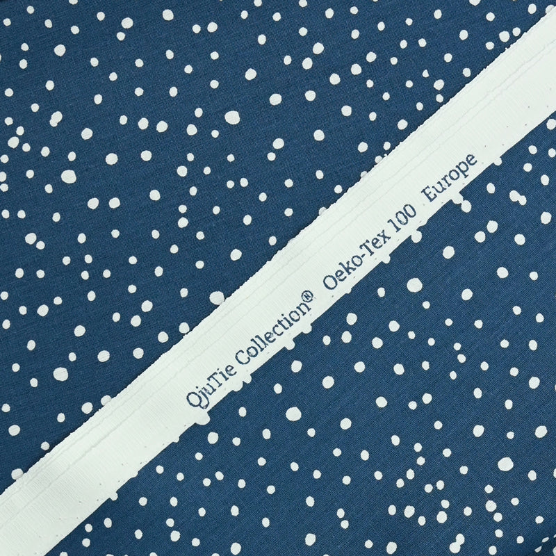 Fondo azul de Poplin Confetti de algodón impreso