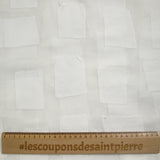 Mousseline dévorée à empiècements blanc