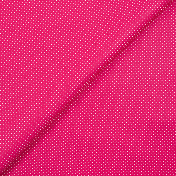 Coton imprimé pois 1mm fond fuchsia