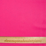 Coton imprimé pois 1mm fond fuchsia
