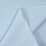 Coton tissé-teint à carreaux ciel et blanc