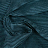 Velours côtelé polyester 4 mm pétrole