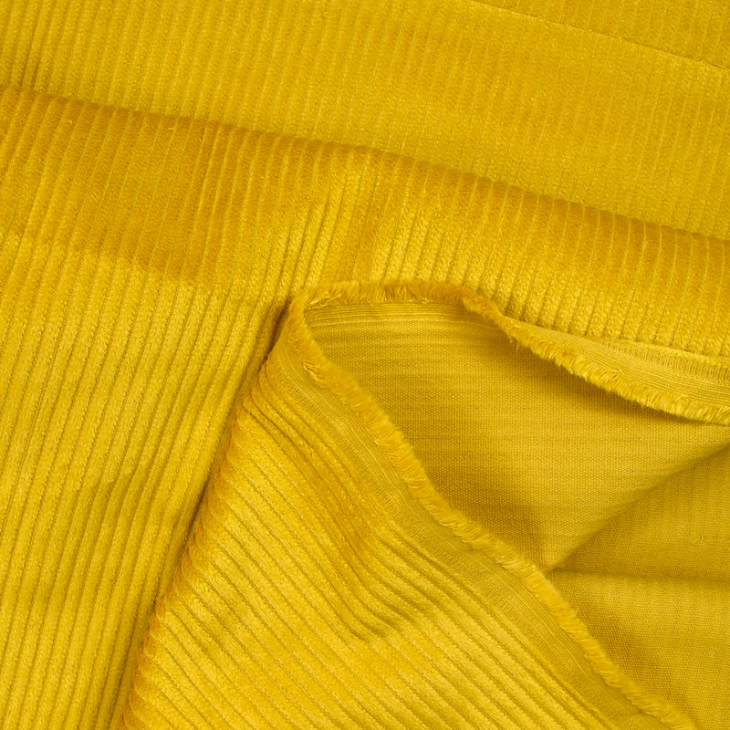 Cotton ribbed velvet 5 mm mustard