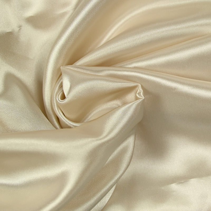 Crêpe satin polyester blond platine