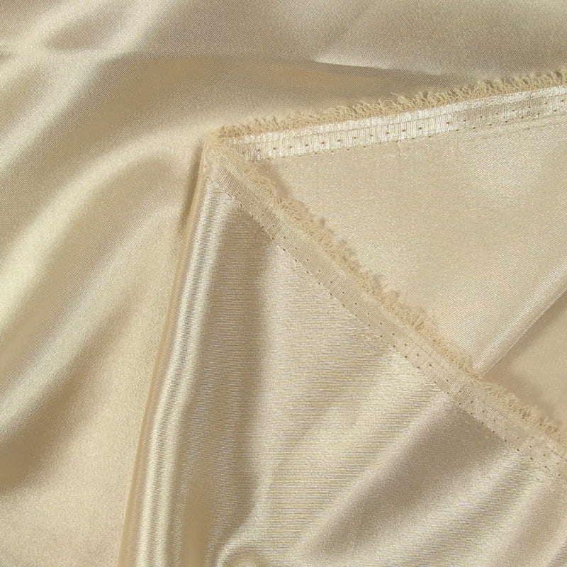 Crêpe satin polyester blond platine
