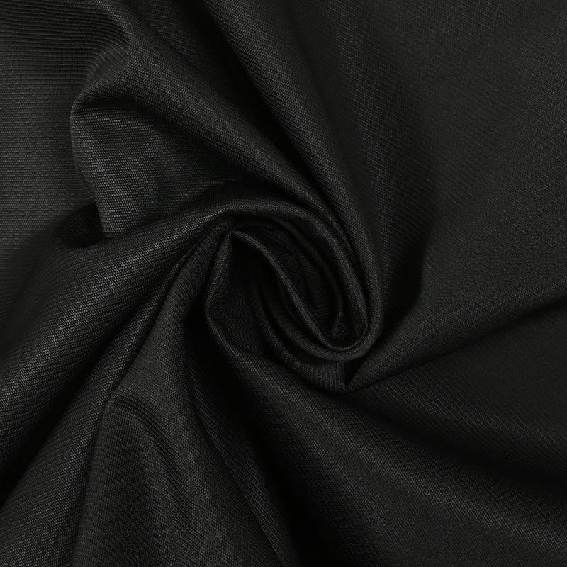 Polycoton satiné noir