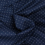 Coton imprimé noeud de papillon fond marine