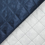 Twill matelassé à carreaux marine