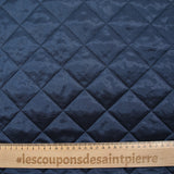 Twill matelassé à carreaux marine