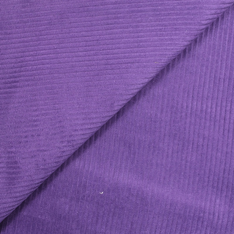 Velours côtelé de coton 5 mm violet