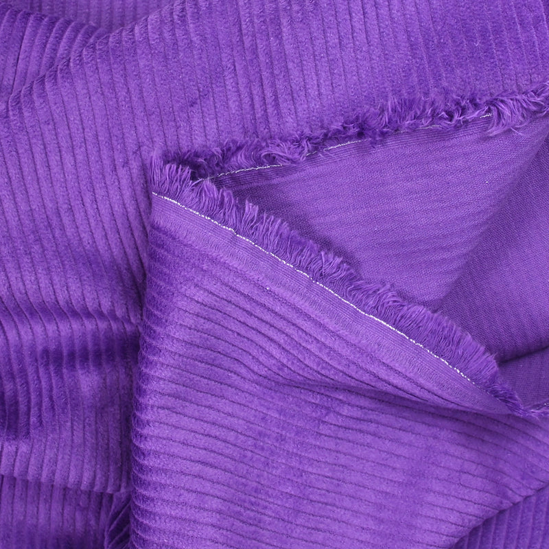 Cotton ribbed velvet 5 mm purple