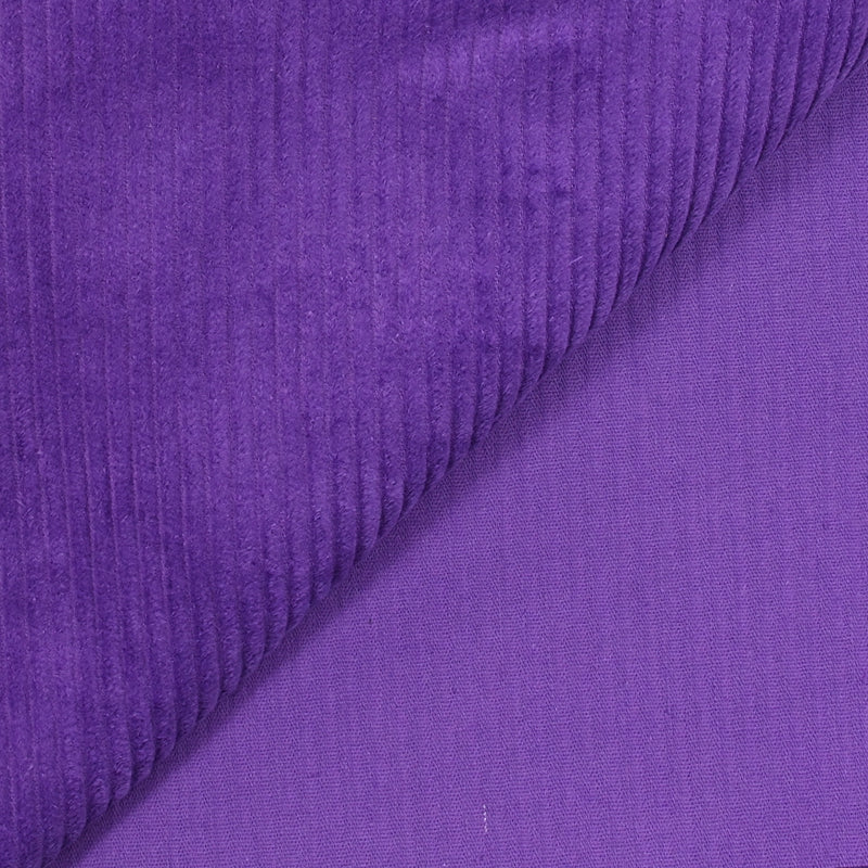 Velours côtelé de coton 5 mm violet