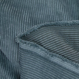 Velours côtelé polyester 4 mm gris acier