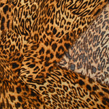 Crêpe polyester léopard marron
