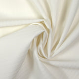 Polyester fines rayures ton sur ton blanc cassé