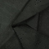 Suédine perforée trèfle noir