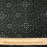 Suédine perforée trèfle noir