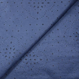 Suédine perforée trèfle bleu