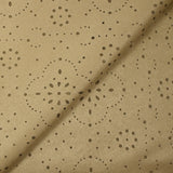 Suédine perforée trèfle beige