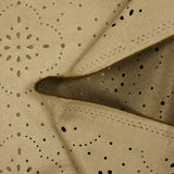 Suédine perforée trèfle beige