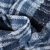 Laine mélangée carreaux bleu et marine