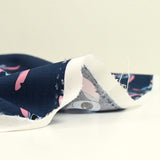 Coton imprimé tête de Stitch fond marine