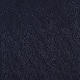 Polyester fin satiné chevrons hachurés bleu nuit