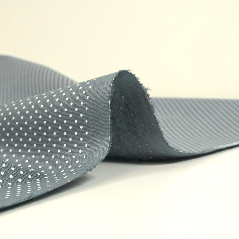 Coton imprimé pois 1mm fond gris bleuté
