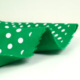 Coton imprimé pois 8mm fond vert