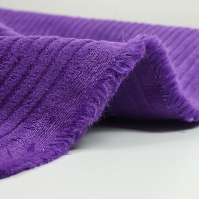 Cotton ribbed velvet 5 mm purple