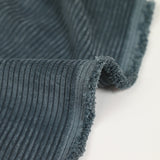 Velours côtelé polyester 4 mm gris acier