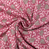 Sudadera con peluche de campana de otoño gris con fondo rosa