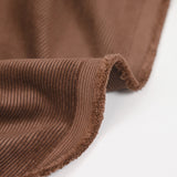 Velours côtelé polyester 2 mm marron