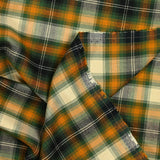 Twill de viscose tartan vert et camel