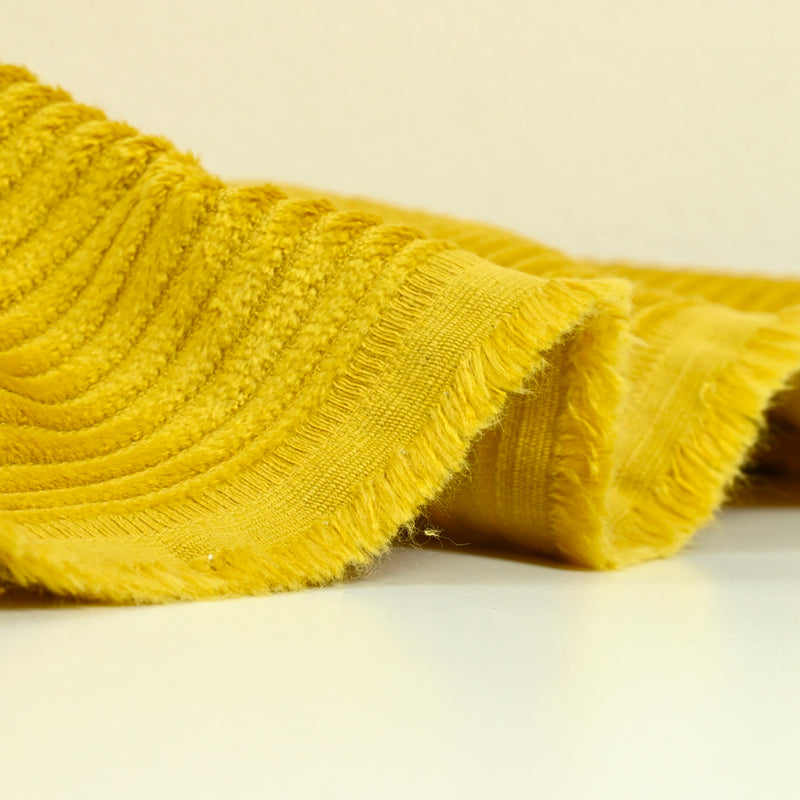 Cotton ribbed velvet 5 mm mustard