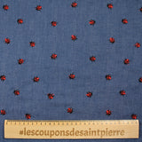 Cotton cotton chambray ladybug