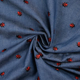 Cotton cotton chambray ladybug