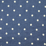 Botón de flores bordados de algodón Chambray