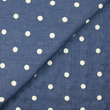 Botón de flores bordados de algodón Chambray