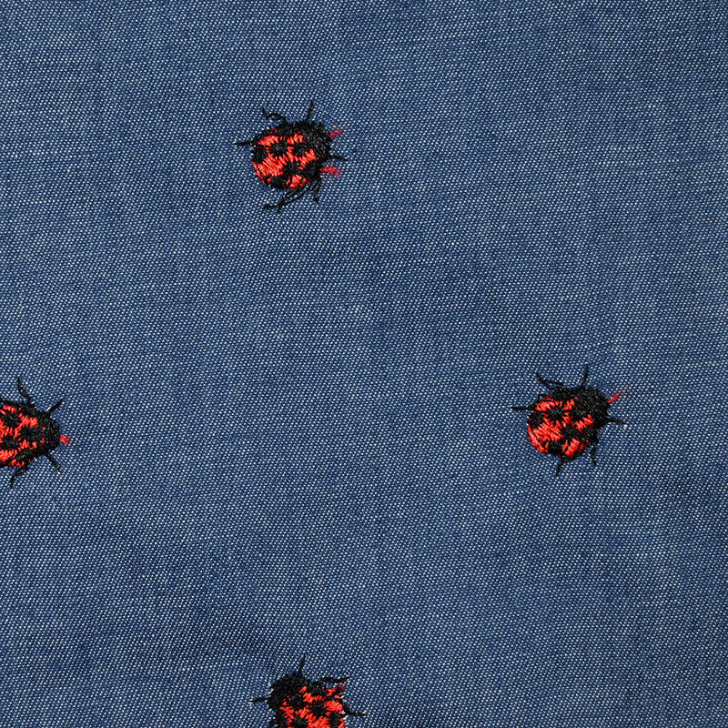 Cotton cotton chambray ladybug