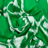 Cotton cotton satin crazy love green